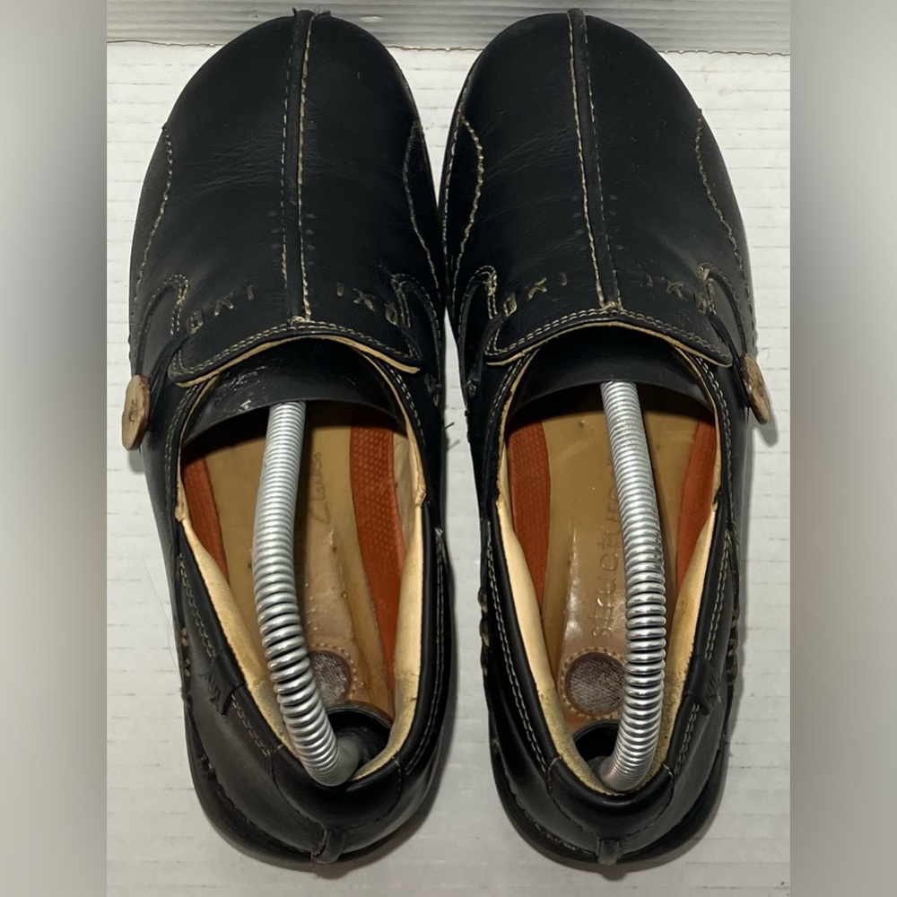 Clarks Unstructured Un Loop Slip On Loafers Black… - image 7